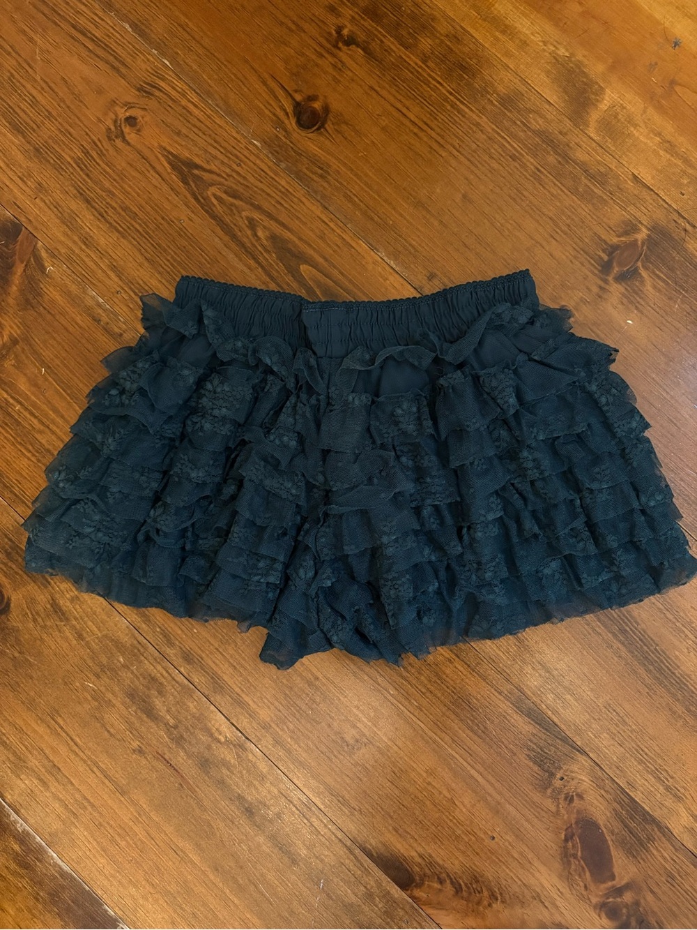 Green Ruffle Layered Women's Shorts
